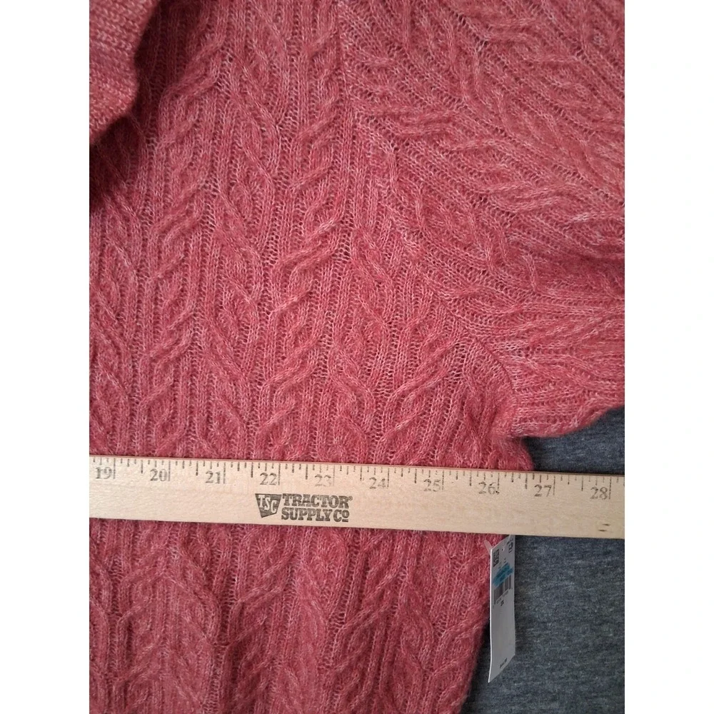 NEW‎ Old Navy Womens Sweater 3X Pink Wool Blend Ruffle Collar Crop Soft Stretch